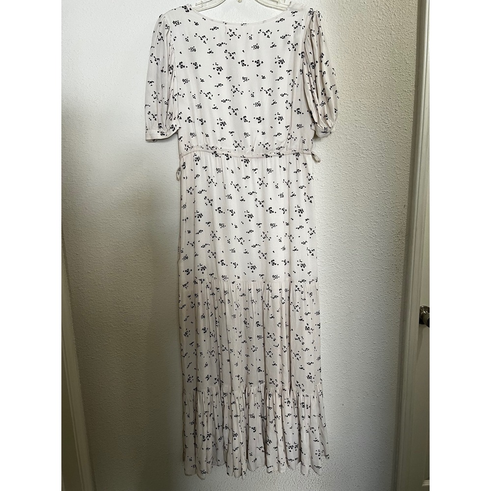 Saltwater Luxe Recycled Viscose Floral Maxi Dress V-Neck Tiered Cream S2161-W392 - Picture 2 of 10